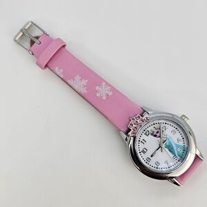 30MM Women's Watch White Dial Pink Faux Leather Bands New Battery